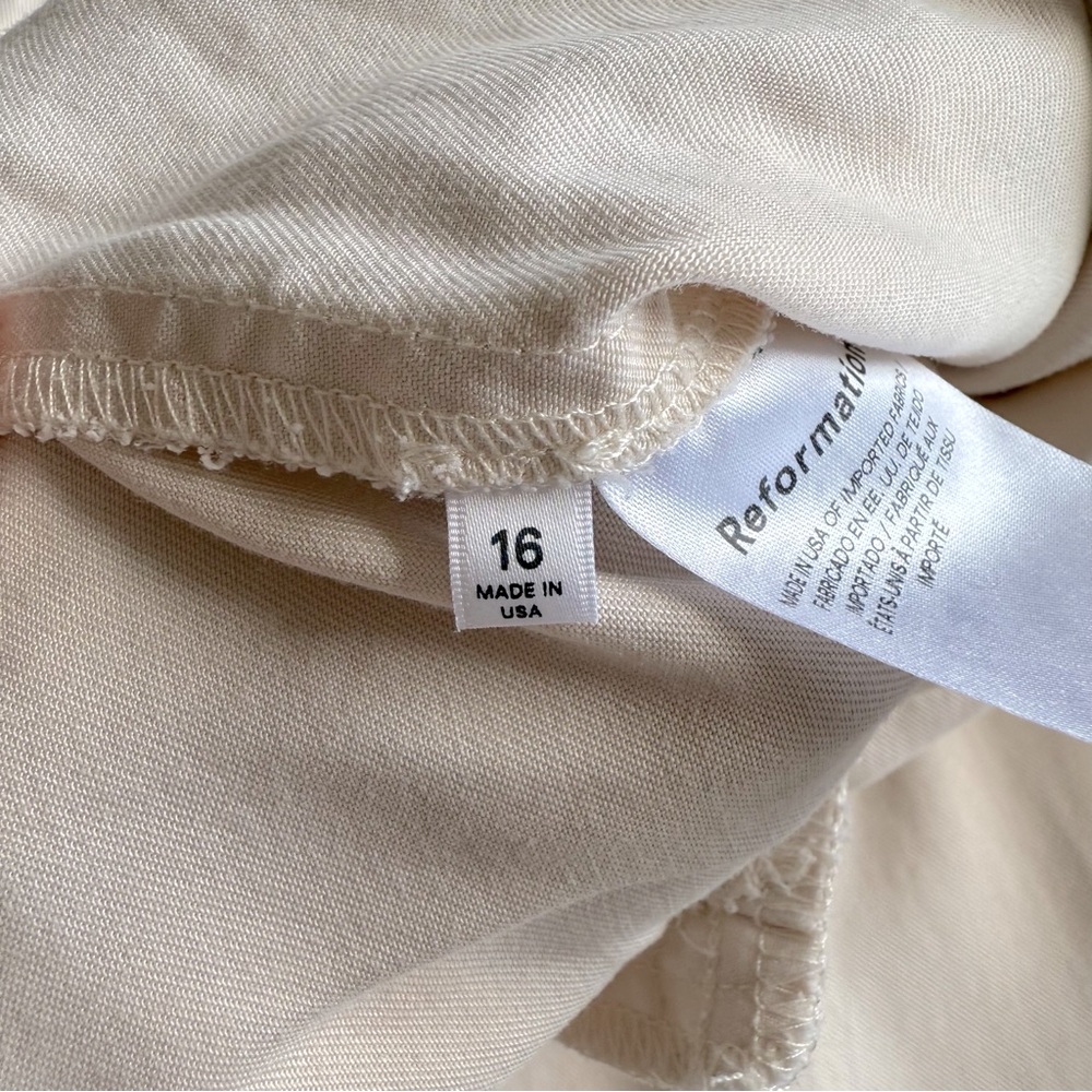 Reformation Wide-Leg Trousers in Beige - Picture 7 of 15